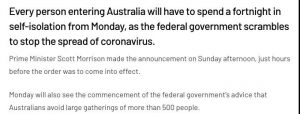 突发！所有人入境澳洲都需要隔离14天！莫里森刚刚宣布入境新条例！